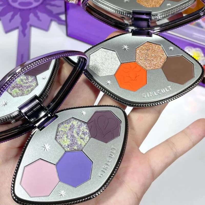 Girlcult Palette di ombretti Subtil Purple Color Chameleon Gliter per occhi Matte Shimmer Glitter Pressato Polvere altamente pigmentata