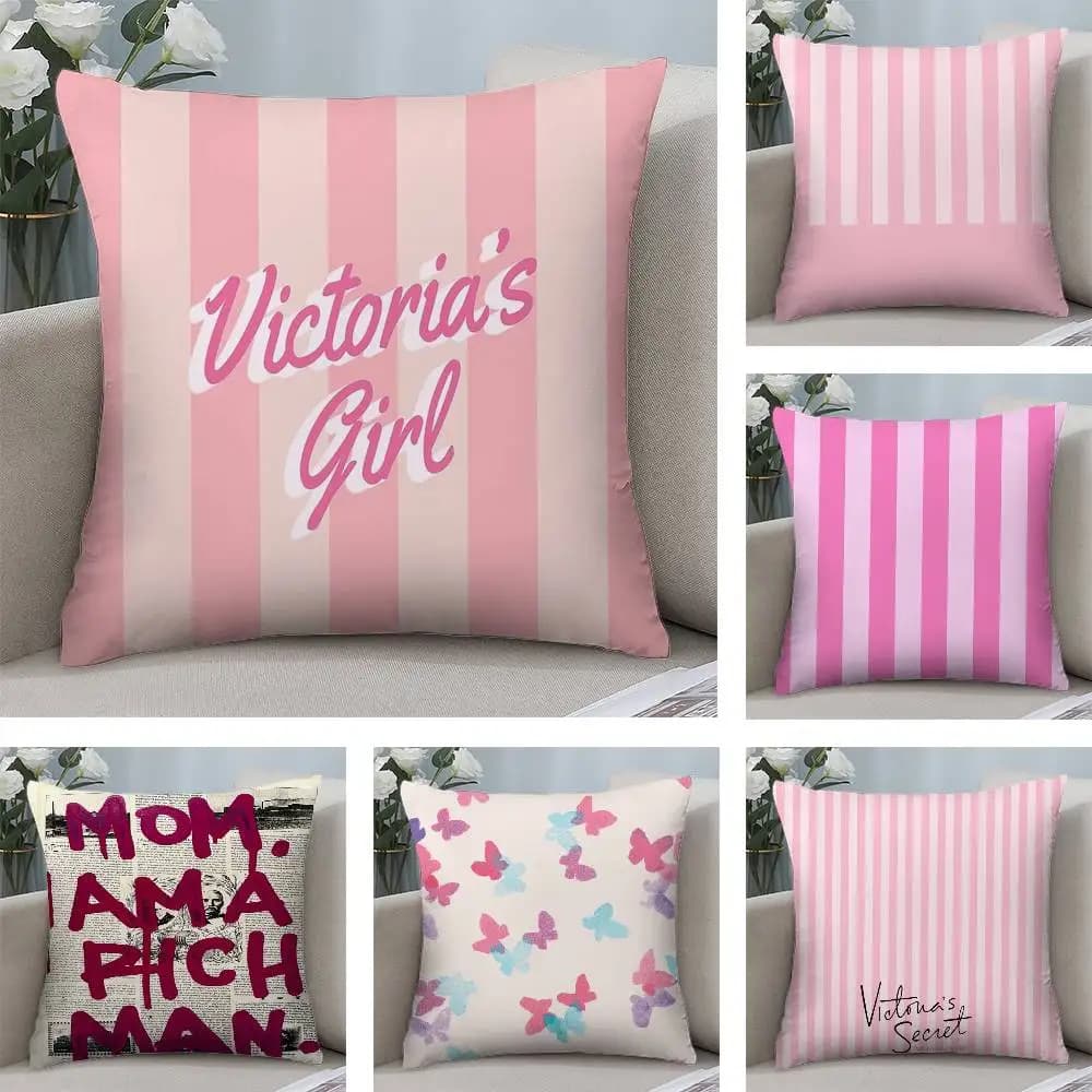Fashion V-Victorias Girl Pillow Federa Short plush Print Front-back Covers for square cushions Sofa Cushion for Home Decor