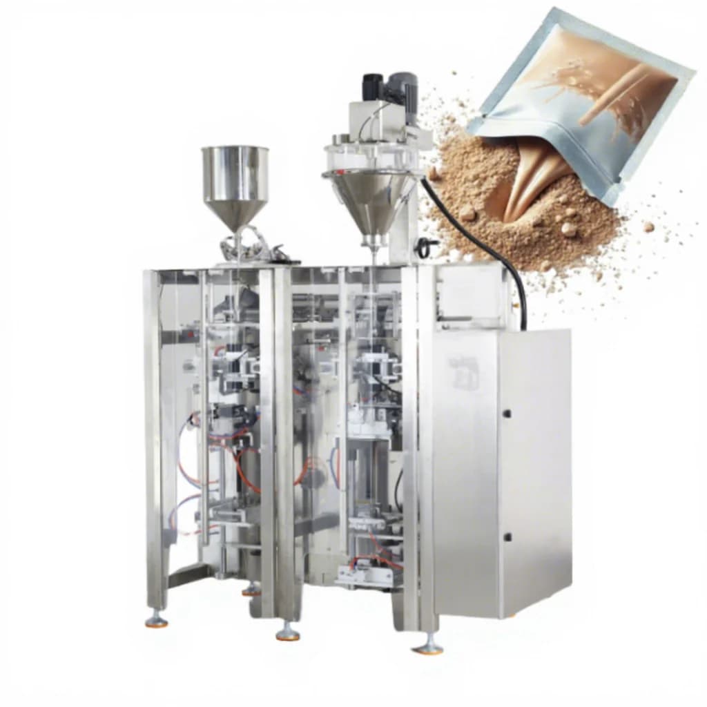 Automatic Double Lane Filling Machine Stick Pack, Vertical Cockle Filling Machine for Food, Flexible Milk Production in Powder and Protein