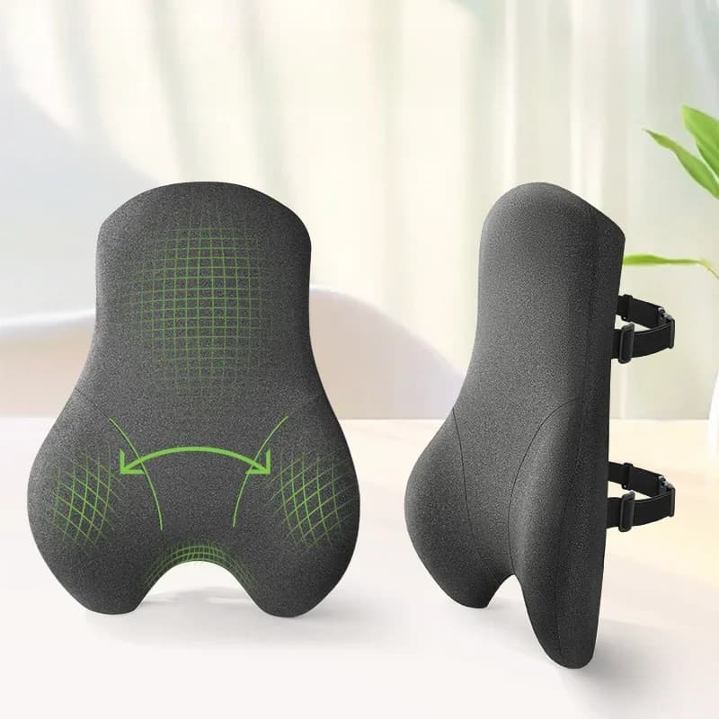 Cuscino di Supporto Lombare per Caravan e Sedie Reclinabili, Cuscino in Memory Foam per Sedile Auto, Sedia da Ufficio, Sedia da Scrivania, Sedia da Gaming