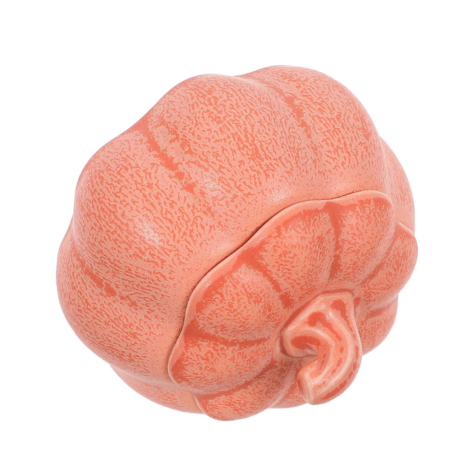 Ceramic Pumpkin-Shaped Airtight Storage Jar Decorative Kitchen Canister for Tea Snacks Spices Pantry Food Storage Container