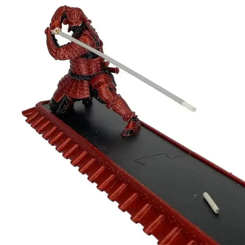 Porta bastoncini di incenso Samurais Stampa 3D Catcher di cenere Guerriero Bruciatore di incenso Meditazione Yoga Rilassamento Casa DF