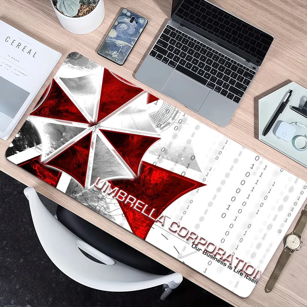 Tappetino per Mouse C-Corpor U-Umbrella R-Resident Evil 4, Antiscivolo, Spesso, Grande, con Bordo Rinforzato, per Gaming, Ufficio e Studenti