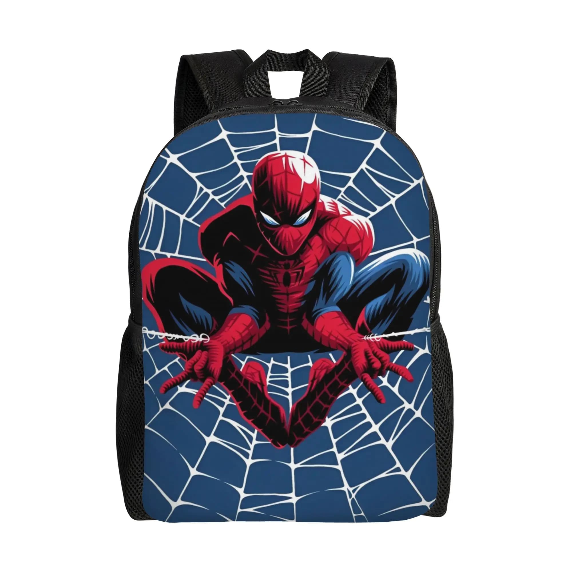 Zaino Spider-Man con Ragnatele, Regalo Fantastico per Scuola Superiore, Lavoro, Supereroi, Zaino per Uomini e Donne, Borsa in Tela per Laptop e Computer
