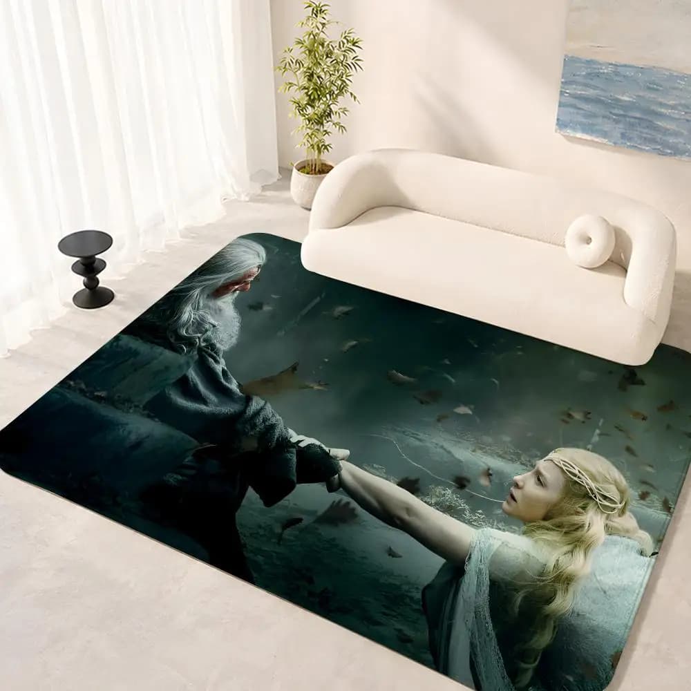 The Lord of the RingS Floor Mat Floor Mat Soft Flannel Non-Slip Door Rug for Living Room