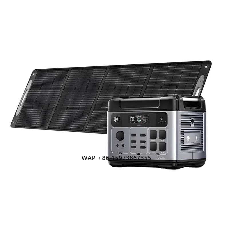 Stazione di Alimentazione Portatile, Sistema Solare Portatile, Batteria agli Ioni di Litio per Campeggio ed Emergenze, Avviatore d'Emergenza, Onda Sinusoidale Pura