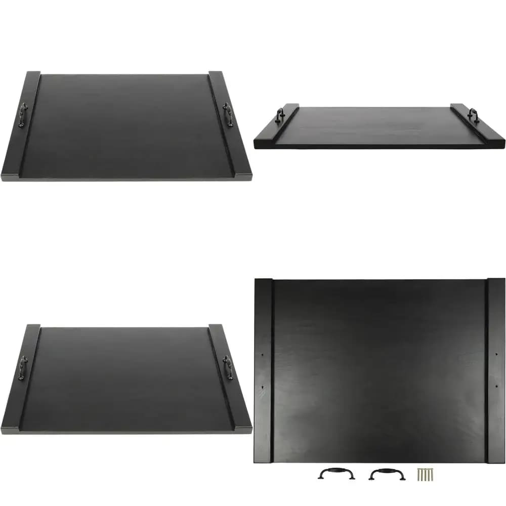 Copertura per fornello da cucina nera con maniglia, 30,3 x 21,65, protegge piani cottura e bruciatori a gas, tagliere multiuso o copertura per lavello