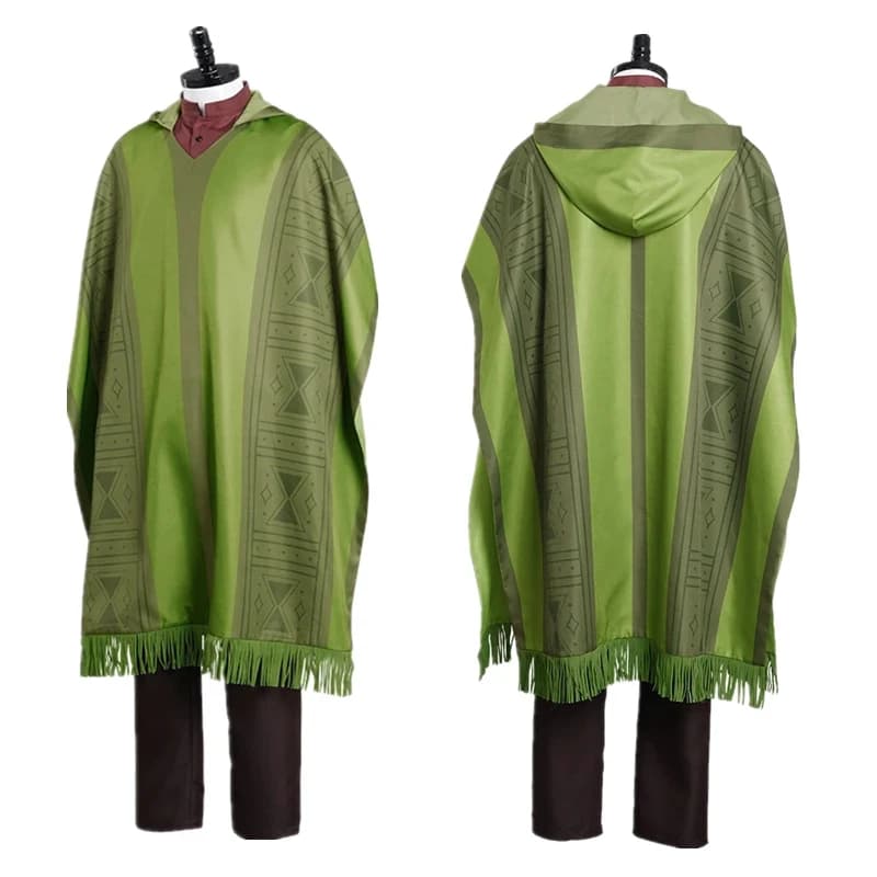 ❤ 2026 ❤ Costume Cosplay del Film Anime Madrigal Bruno per Adulti, Abito Elegante per Carnevale e Halloween, Mantello, Camicia, Pantaloni, Collana ❤