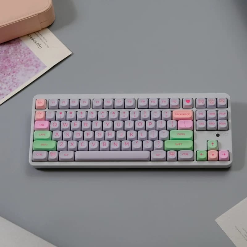 132 tasti Grotesque Key Cap PBT MOA Profilo Double Shot Keycap Tastiera meccanica a sublimazione termica per personalizzazione