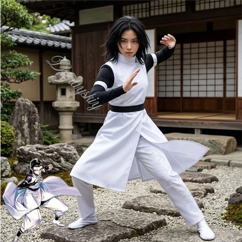 JJK Yuta Okkotsu Nuovo Costume da Guerriero, Uniforme Nera, Costume Cosplay Completo con Abito da Donna, Perfetto per Feste di Halloween