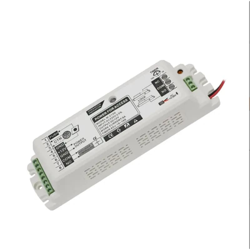 Alimentatore FEDI-DC 12V 8A con Ingresso AC 220V per Sistemi di Controllo Accessi e Telecamere di Sicurezza con Timer Regolabile