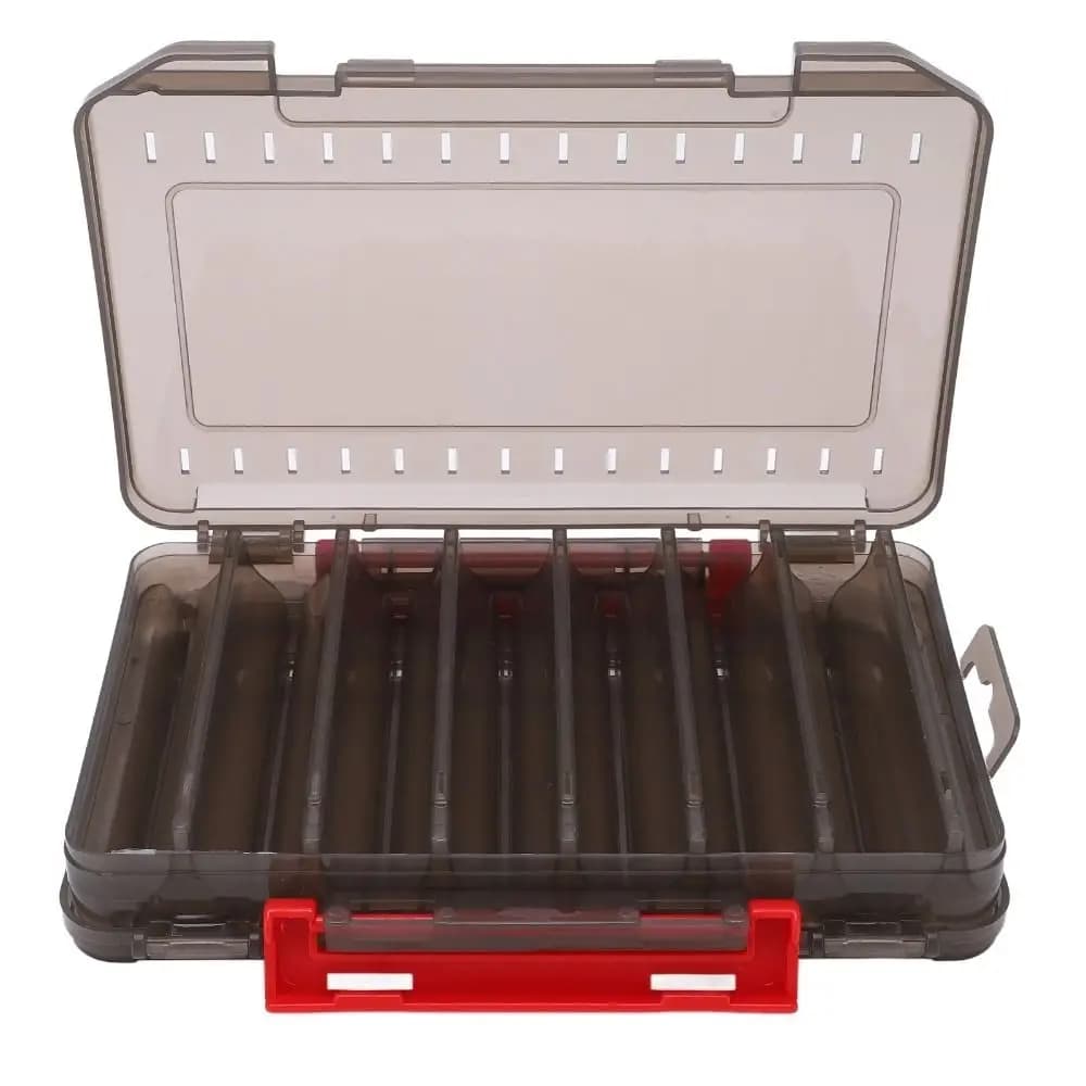 Double-sided Fishing Esche Box with Handle, Waterproof, 14 Parts, Breathable Ventilation, Open Fishing Esche Box