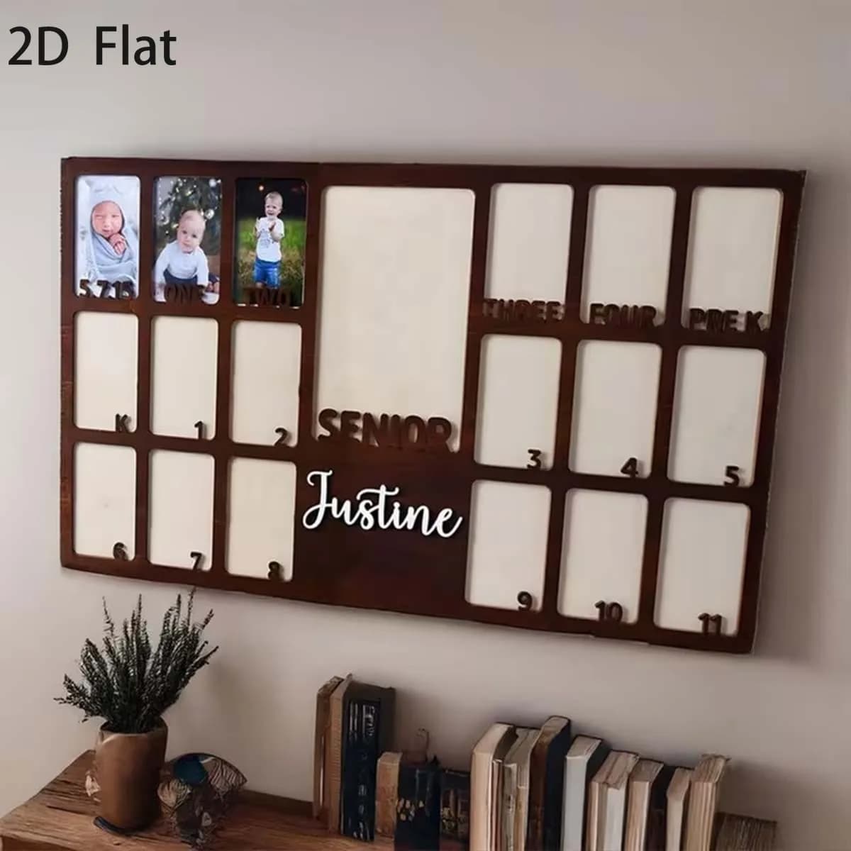 Custom Photo Frame Board Wooden Plaque Sign,Party Home School Decor Plaques,Photo Props,DIY Paintable,Birthday Graduation Gift