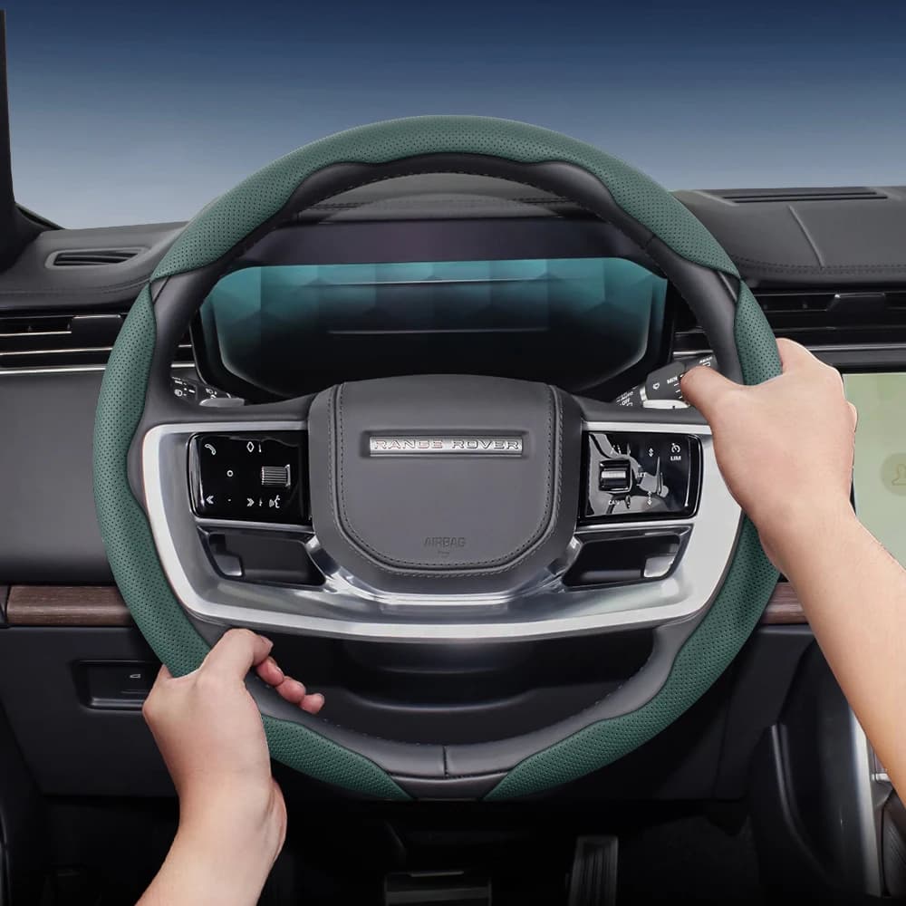 Suitable for Land Rover Leather cover with breathable hole Quick release segmented design Anti-slip and durable Discovery 3 4 Defender Freelander 2 110 X Dynamic Td4 Range Rover Sport Evoque Velar Landrover