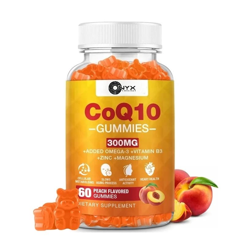 CoQ10 sugar-free gumella, combined with vitamin B3 and zinc, coenzyme Q10 supplements for antioxidant support