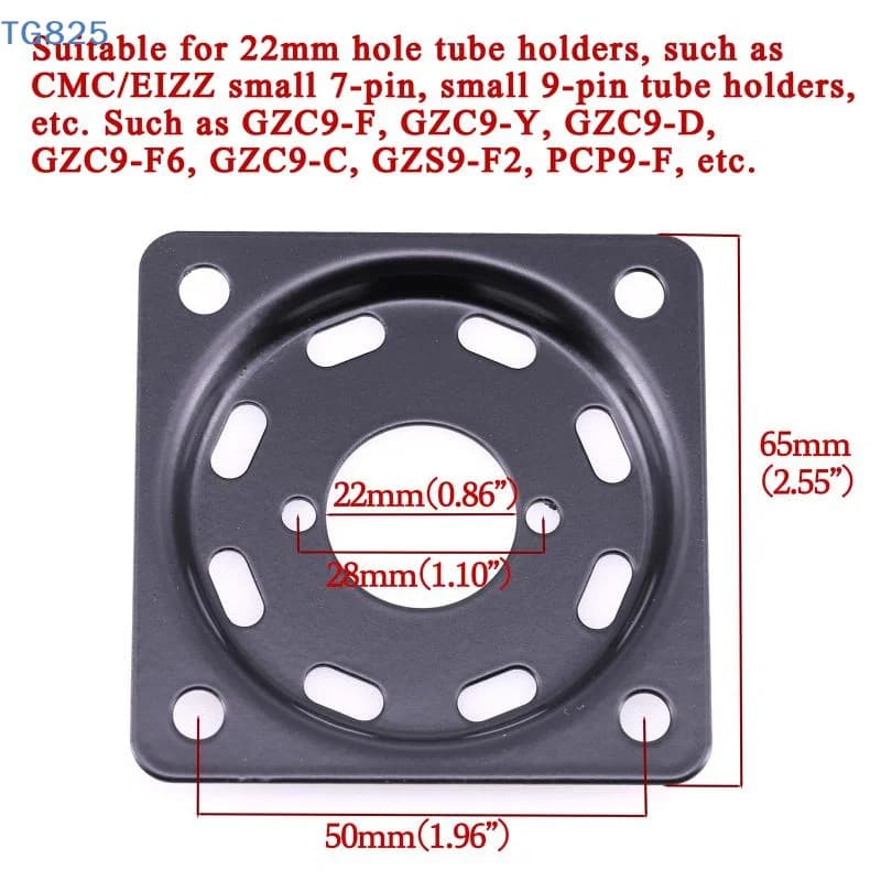 【AN】Metal Iron Plate Shock Proof Board Vacuum Tube Socket Mounting Plate For 2A3 300B KT88 6SN7 GZC7-F Vintage Audio Amplifier