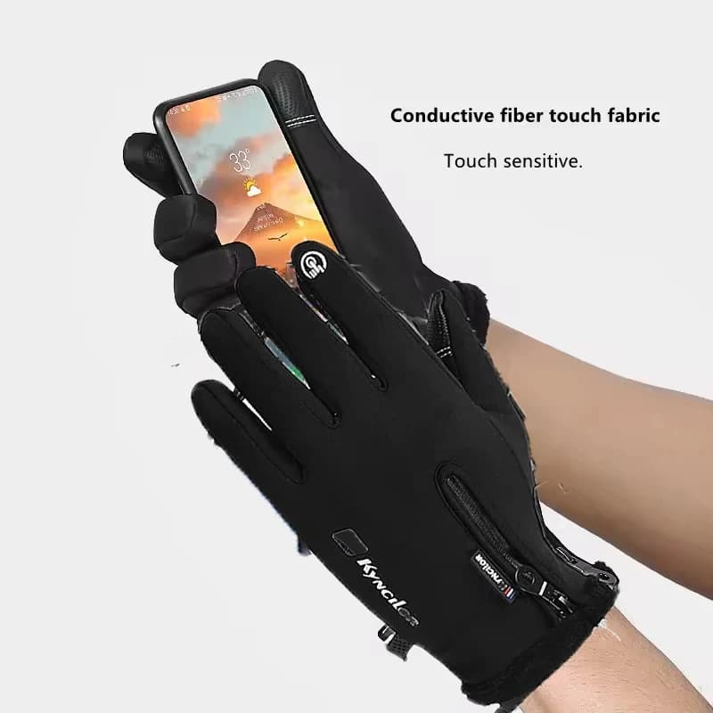 Guanti da moto Kyncilor Abbigliamento protettivo caldo invernale Attrezzatura da sci antivento Guanti da lavoro per escursionismo con touch screen per bicicletta impermeabile