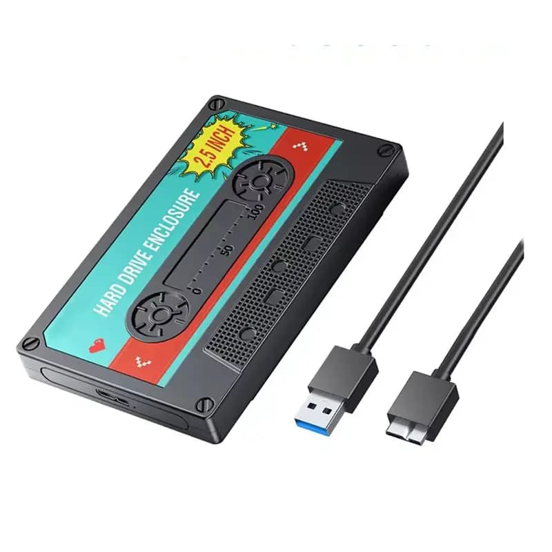 【NUOVISSIMO】USB C SATA III Custodia per disco rigido da 2,5 pollici SSD HDD Custodia esterna Scatola di immagazzinaggio antiurto per PC portatile USB3.0