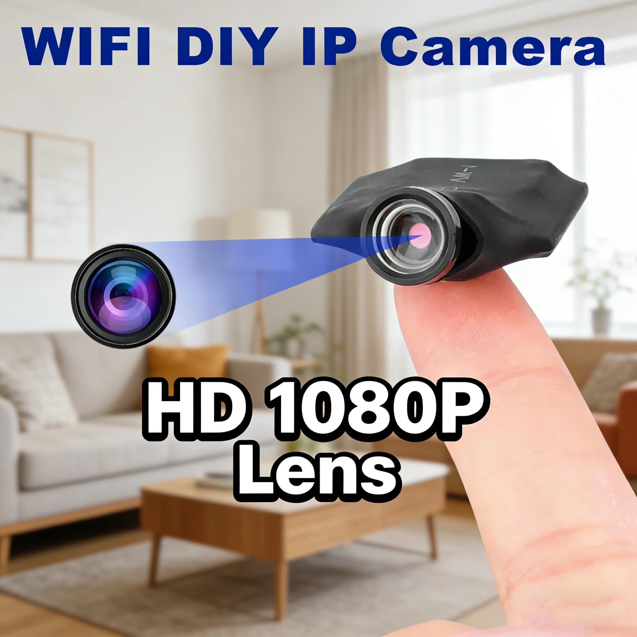 Modulo Telecamera WiFi Mini 1080P, Videocamera HD con Rilevamento di Movimento, Registratore per Sicurezza Domestica, Visualizzazione Remota