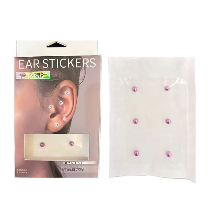 Headsets for acupuncture and auriculotherapy, for ear care, with pearl, flower and moon design