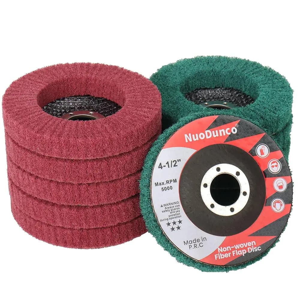 Disco abrasivo per mola per lucidatura con patta in fibra di nylon da 5 pollici Disco abrasivo in tessuto non tessuto 125 * 22mm Ruota lucidante per smerigliatrice angolare