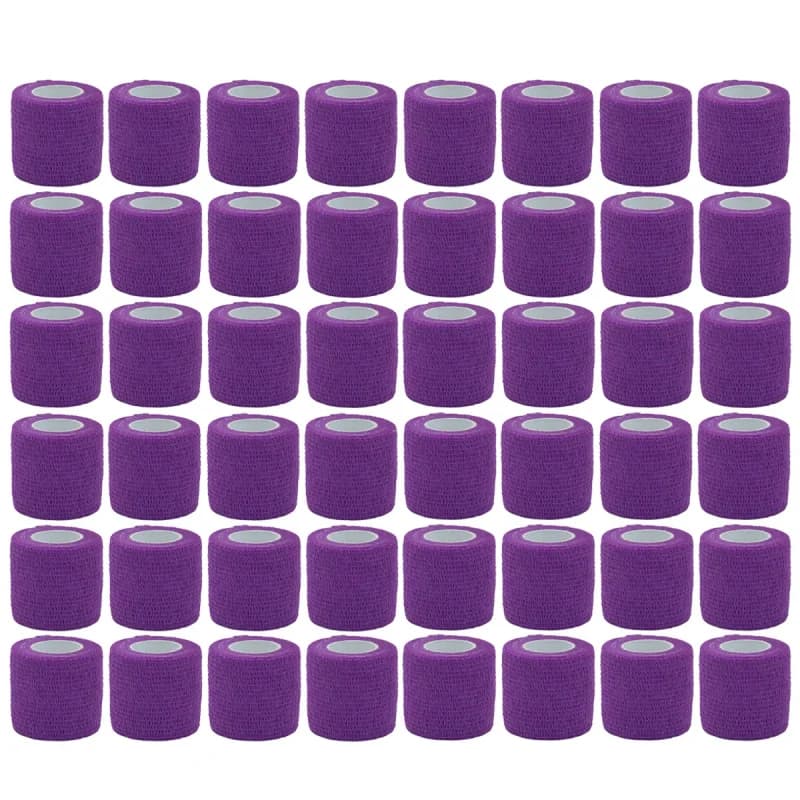 1/6/15/48 Pezzi Nastro Elastico Adesivo Viola per Sport, Fasciatura Elastoplast per Supporto Ginocchio, Dita, Caviglia, Palmo