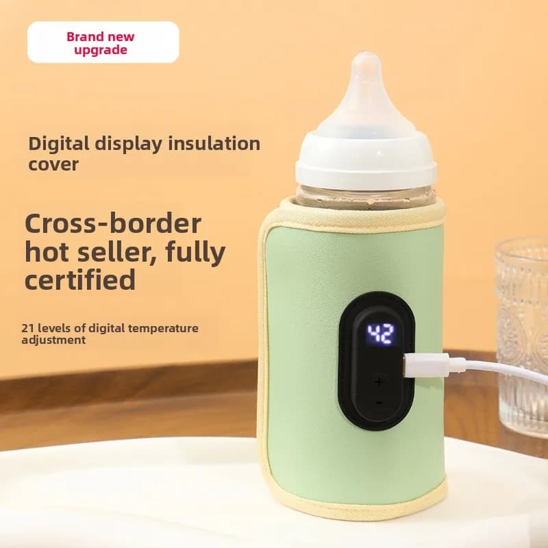 Scaldabiberon portatile con display digitale USB per auto da viaggio riscaldatore per latte infermieristico accessori universali per il controllo della temperatura all'aperto