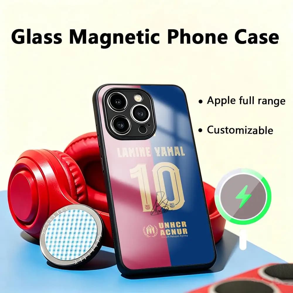 Hot Spanish football star Lamine Yamal Phone Case For iPhone17 Air 16 e 15 14 13 12 11 Plus Mini Pro Max Glass Magnetic Case