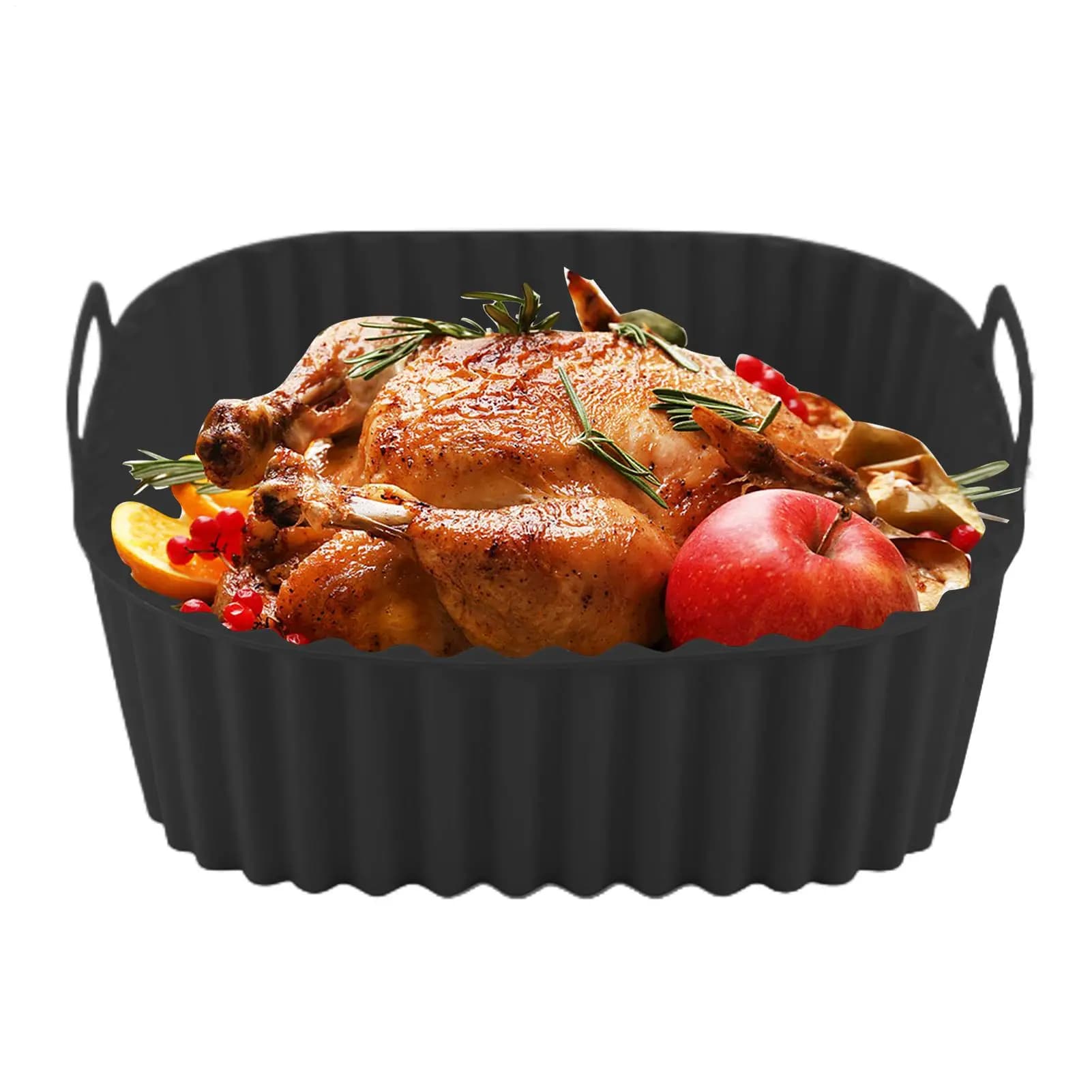 Silicone Air Fryer Liners Pot Square Airfryer Basket Plate Cooking Gadgets Reusable Non-stick Pizza Pan Oven Kitchen Baking pan