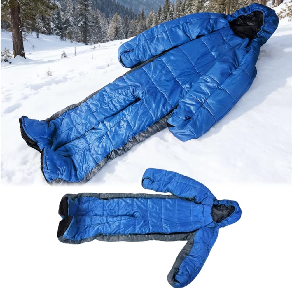 Sacco a pelo ultraleggero indossabile con design umanoide per campeggio invernale, escursioni, viaggi all'aperto e relax a casa