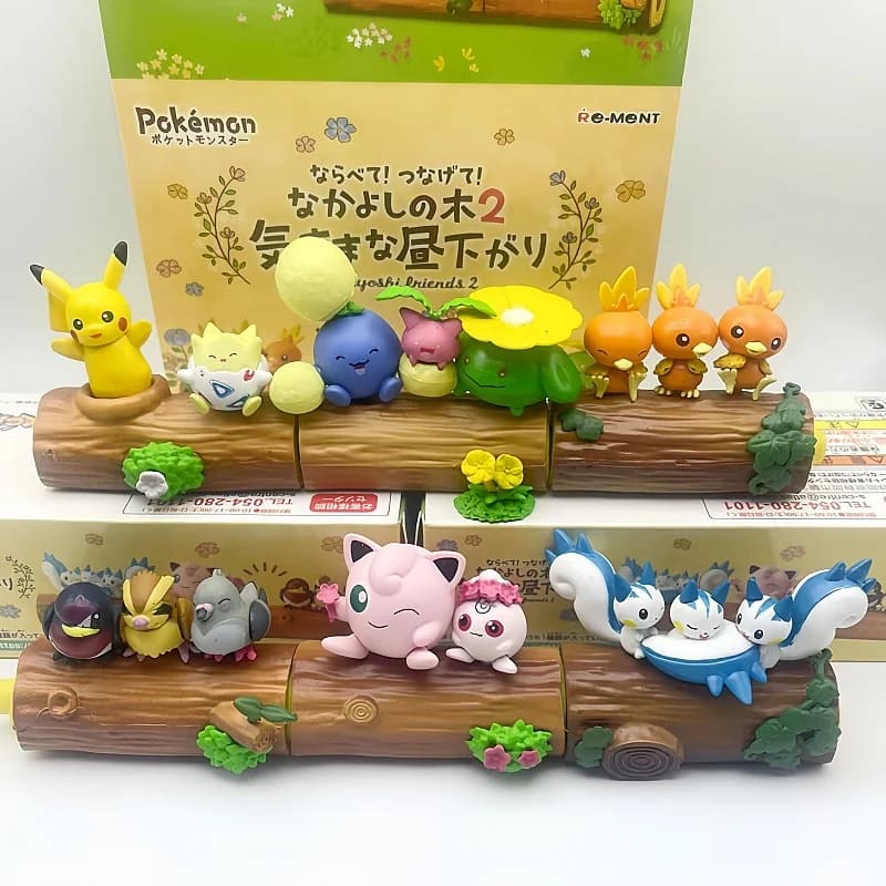 2025 giocattoli caldi Rement Pokemon amicizia legno Pikachu Fat Ding sorpresa scatola cieca decorazione del desktop regalo di compleanno per bambini giocattolo