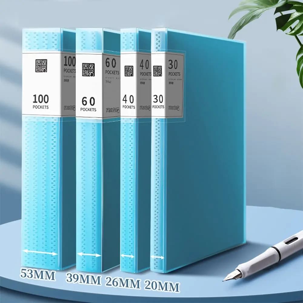 20/30/40/60/100 Pages A4 File Folder Large Capacity Waterproof Test Paper Storage Bag Multifunctional Multilayer Archives Bag