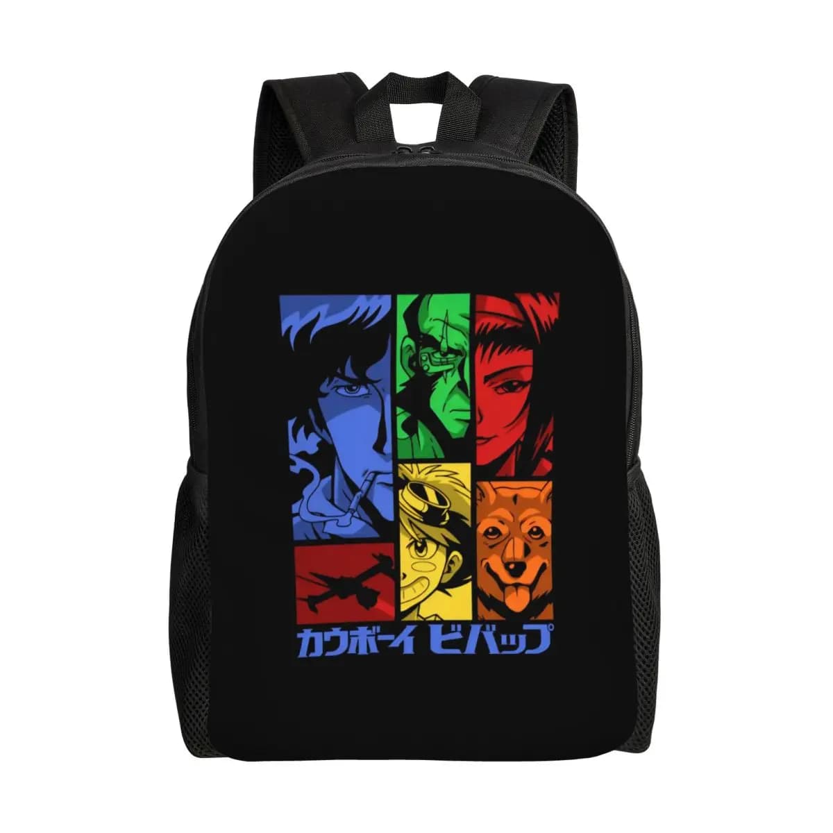 Zaino da viaggio personalizzato Cowboy Bebop Anime per donna e uomo, borsa per computer da scuola, cartone animato Manga Zaini per Studenti Universitari