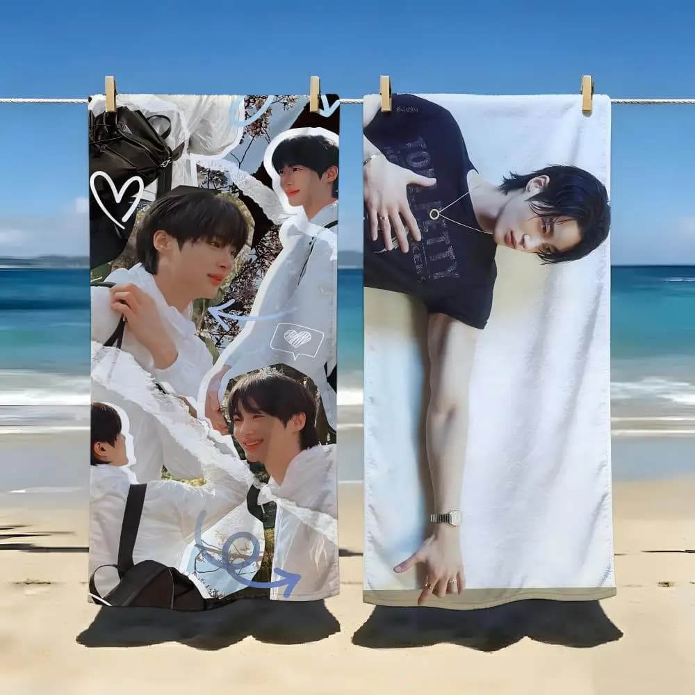Asciugamano da spiaggia Celebrity B-Byeon W-Woo s-seok, per viaggi, palestra, doccia, lusso, leggero, campeggio, piscina