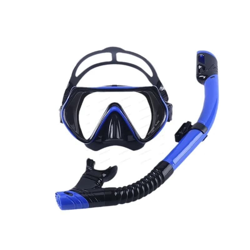 Maschera subacquea unisex in vetro temperato, occhialini da nuoto professionali integrati antiappannamento per adulti