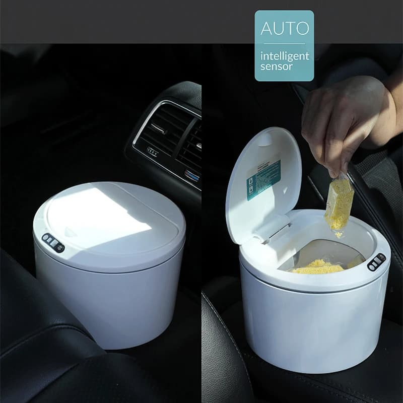 PD-6003 Pattumiera intelligente da tavolo Pattumiera automatica a induzione per veicoli da 3 litri Secchio portaoggetti per soggiorno domestico
