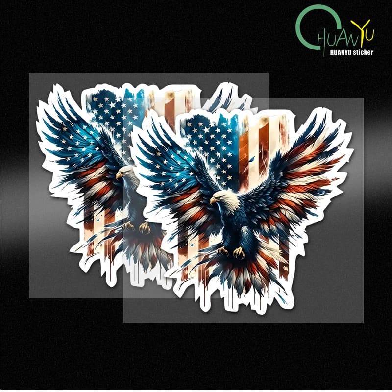 Personalized creative flag owl sticker for car and motorcycle bumper, computer and laptop scratch decoration