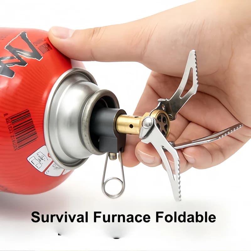 SSS-3000T Mini Titanium Camping Gas Burners Stufa Pocket Single Piece Hiking Outdoor Kitchen Oven Portable Folding Kitchen