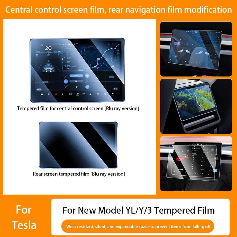 Pellicola Protettiva in Vetro Temperato da 16 Pollici per Schermo di Controllo Centrale Tesla Model Y YL 2026 Juniper HD con Strumento di Installazione
