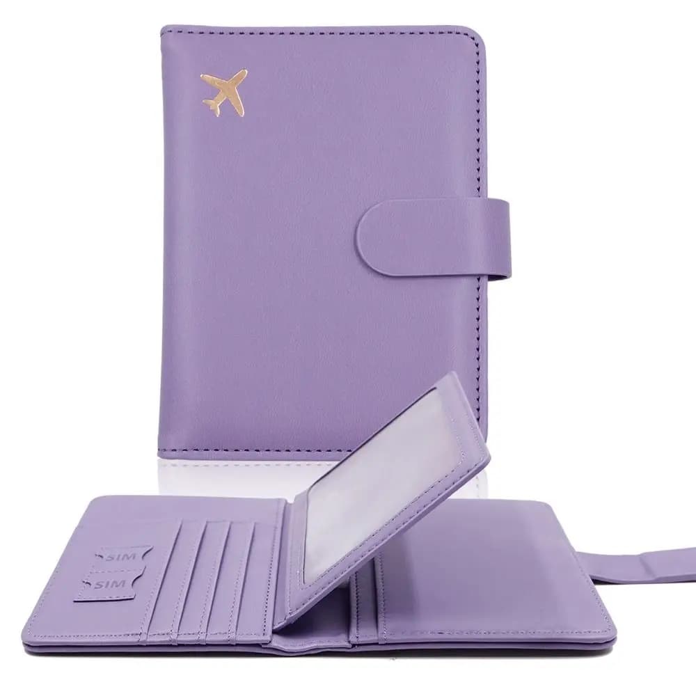 Portafoglio Portatile per Carte di Credito e Documenti con Protezione RFID, Porta Passaporto e Custodia da Viaggio