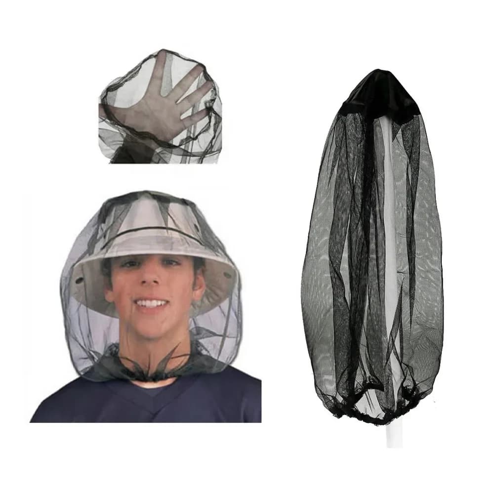 Cappello con zanzariera per esterni Cappello in rete traspirante per insetti Bug Bee Copricapo anti-zanzara Cappello da sole per campeggio Pesca Escursionismo Trav
