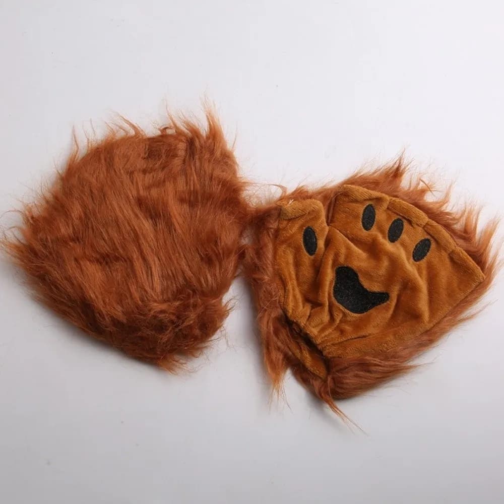 Raptor Claw Polyester Halloween Gloves Wolf Claw Half Finger Bear Paw Gloves Fluffy Scary Cat Paw Mittens Cosplay