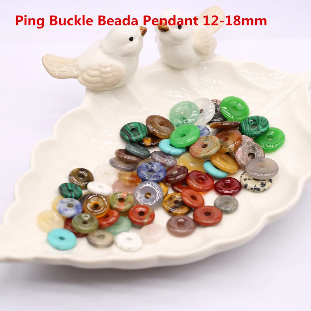 5 pezzi di perline con fibbia Ping, pietra naturale, agate, quarzo rosa, ciondolo per creazione di gioielli, orecchini, braccialetti, collane fai da te