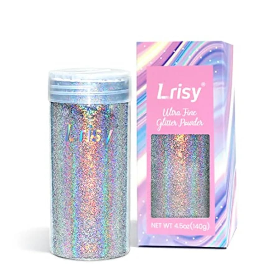 Lrisy Holographic Extra Fine Glitter Powder with Shaker Lid, Craft Glitter Sequins for Epoxy Resin, Slime, Tumblers, NailandPai