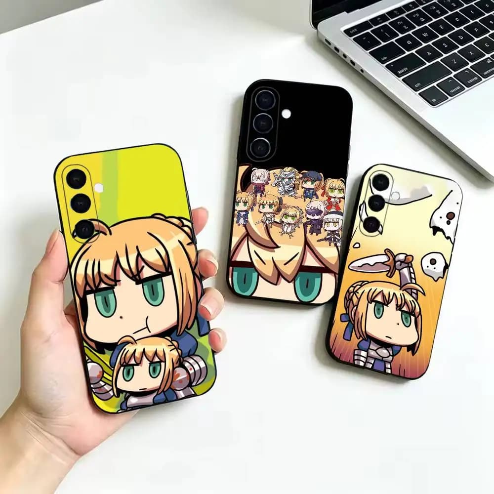 Fate GO Game Anime Soft Silicone Protective Cover, Suitable for Samsung Galaxy A02S,A12-A52,A21S,A31,A41,A51,A71-A73,A30S