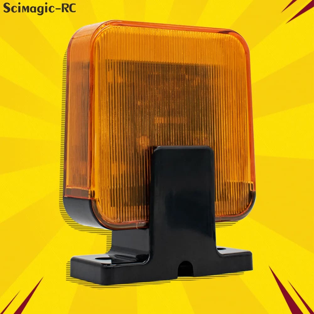Spia per cancello scorrevole e battente AC DC 12-265V Allarme lampeggiante Lampada indicatore luminoso per cancello del garage Porta automatica