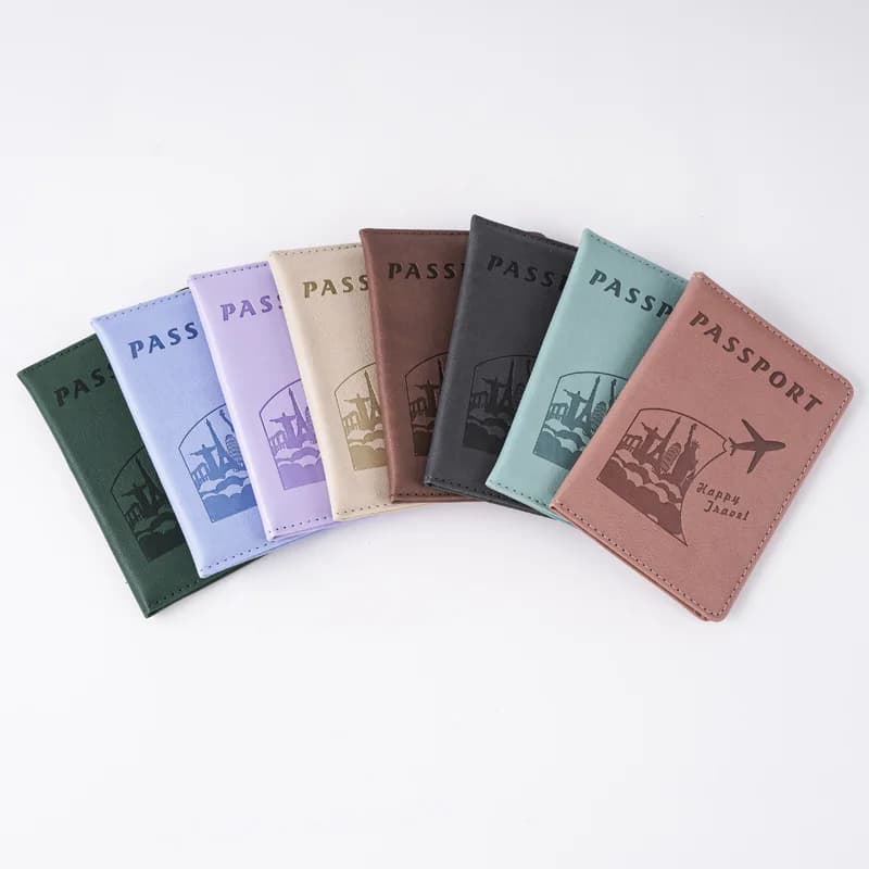 Elegante Porta Passaporto in Pelle PU per Uomo e Donna, Porta Carte di Credito e Documenti di Viaggio, Portafoglio e Pochette