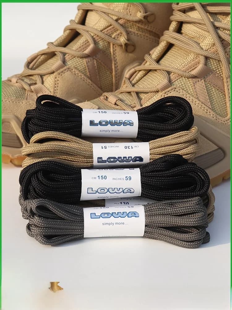 Original LOWA Outdoor Tactical Shoes Zephyr MK2 Laces Hiking Boots Unisex Trekking Shoes Workwear Footwear Replacement Laces