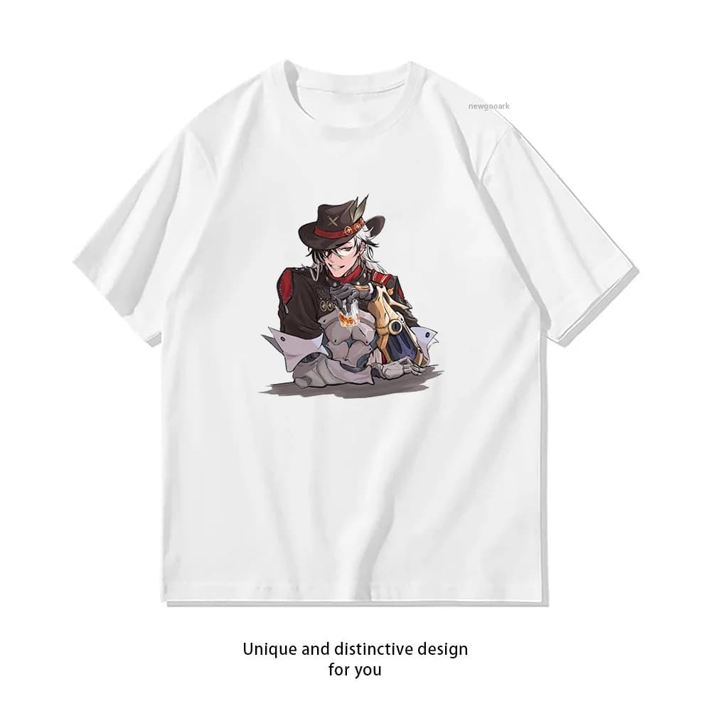 Honkai Star Rail Sampo Boothill Shirt Woman Man Casual Cotton Printed T Shirts Adult Streetwear Camisetas Tops Tee Creative