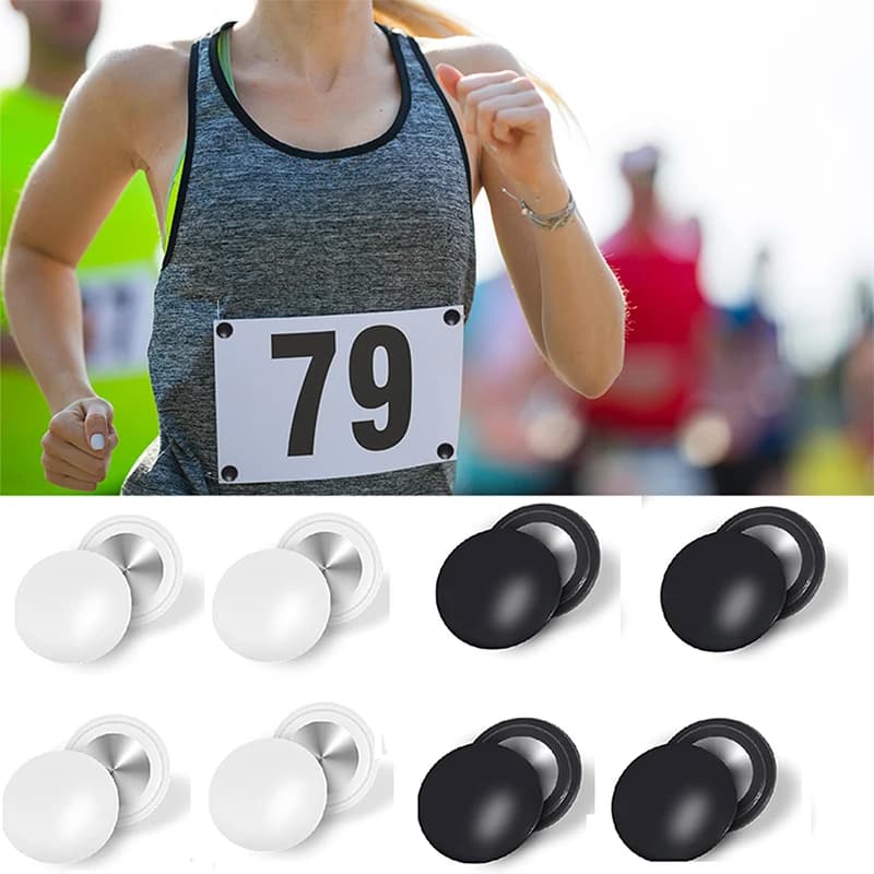 10 Pezzi Clip Magnetiche per Numeri da Gara, Fermagli per Pettorali da Corsa, Fibbie per Cinture Porta Numero, Clip per Pettorali da Corsa